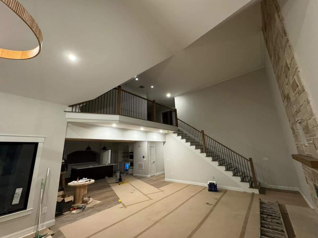 Great room stair and loft railing